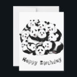 Happy Pandas Funny Birthday Card Postkarte<br><div class="desc">Geburtstagskarten mit Happy Panda Family - MIGNED Painting Design - Anpassbar - oder wählen / Ihren einzigartigen Text / Schriftart / Farbe hinzufügen - Ihre besondere Karte erstellen - Umgestalten und verschieben oder entfernen und hinzufügen / Bild mit Anpassungs-Tool ! Malerei und Design von MIGNED. Sie können meine Designs auch...</div>