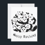 Happy Pandas Funny Birthday Card Postkarte<br><div class="desc">Geburtstagskarten mit Happy Panda Family - MIGNED Painting Design - Anpassbar - oder wählen / Ihren einzigartigen Text / Schriftart / Farbe hinzufügen - Ihre besondere Karte erstellen - Umgestalten und verschieben oder entfernen und hinzufügen / Bild mit Anpassungs-Tool ! Malerei und Design von MIGNED. Sie können meine Designs auch...</div>