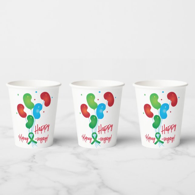 Happy Paper Cup für den Nierentag Pappbecher (Multi)