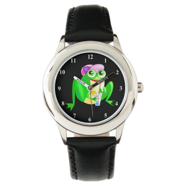 Happy Party Frog Armbanduhr (Vorderseite)