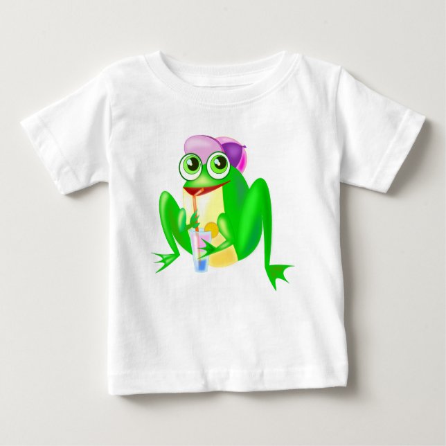 Happy Party Frog Baby T - Shirt Fun (Vorderseite)