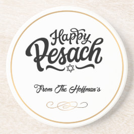 Happy Passover | Einfach traditionelles Schwarz & Getränkeuntersetzer
