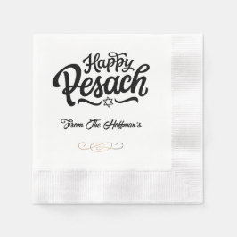 Happy Passover | Einfach traditionelles Schwarz & Serviette
