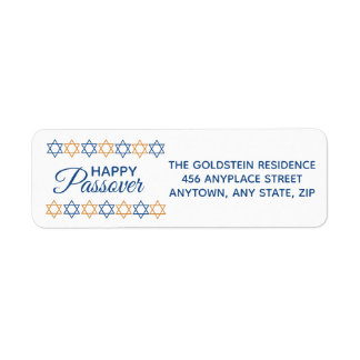 Happy Passover Elegant Blue und Gold Star von Davi