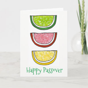 Happy Passover Fruit Slice Jellies Jelly Candy Karte