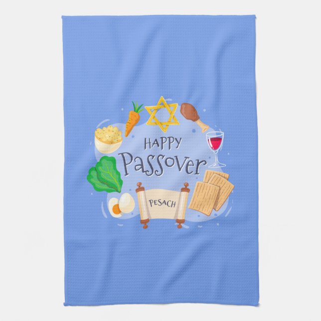 Happy Passover Geschirrtuch (Vertikal)