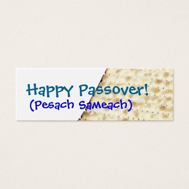 Happy Passover Matzoh Gift Tag (Vorderseite)