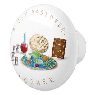 Happy Passover Plate Kosher Pesach Keramikknauf