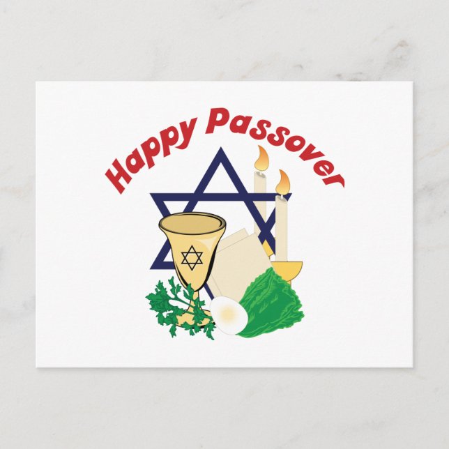 Happy Passover Postkarte (Vorderseite)