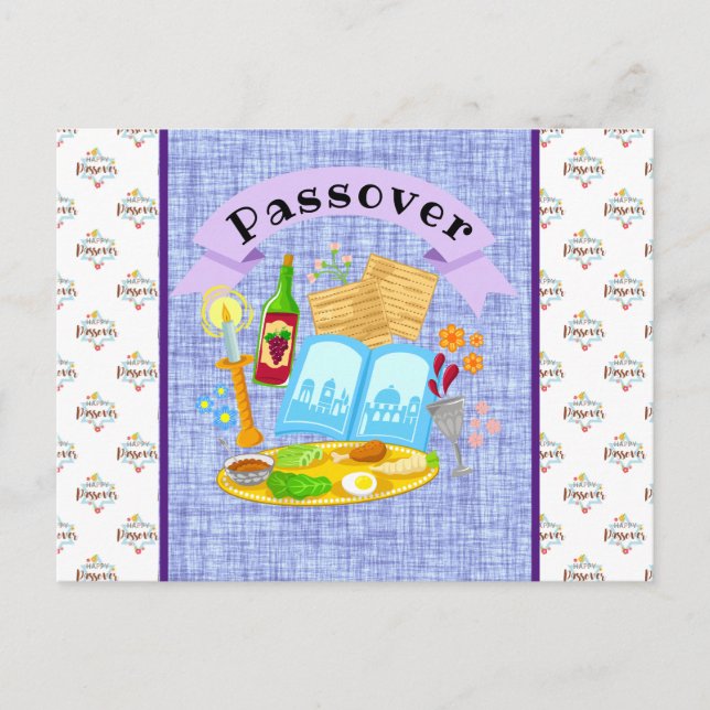 Happy Passover Postkarte (Vorderseite)