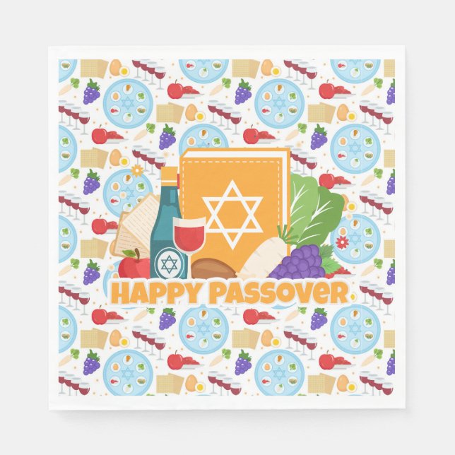 Happy Passover Serviette (Vorderseite)