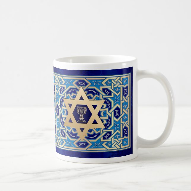 Happy Passover. Shalom bei Pesach-Geschenk Tasse (Rechts)