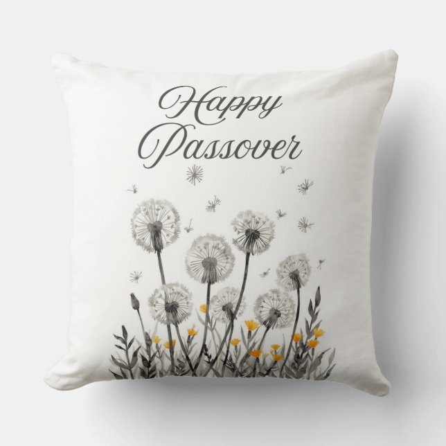 "Happy Passover' Throw Pillow Kissen (Vorderseite)