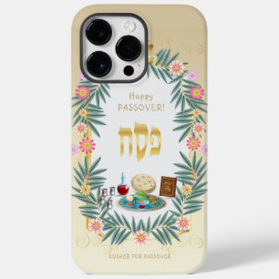 Happy Passover Vintager Blumenrahmen Case-Mate iPhone 14 Pro Max Hülle