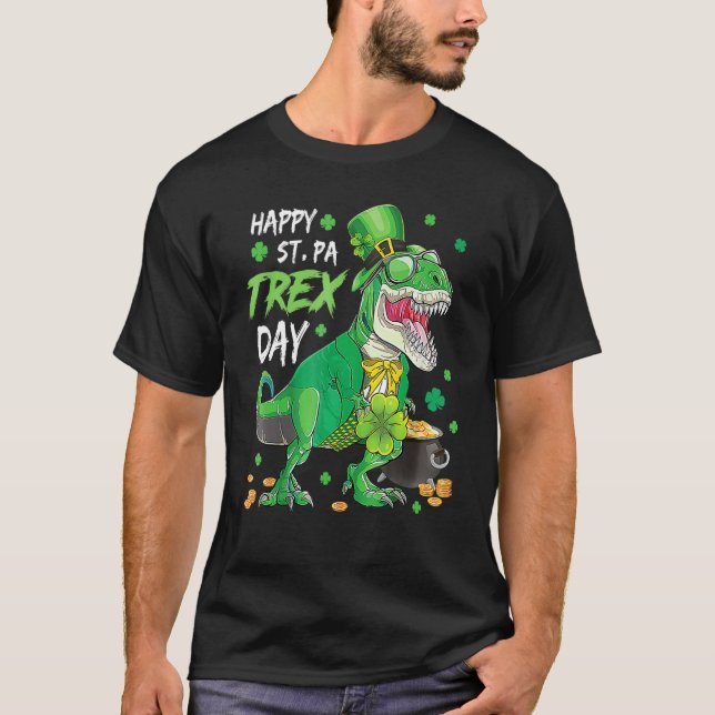 Happy Pat Rex Day Dinosaur T Rex St Patrick's Day  T-Shirt (Vorderseite)
