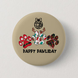 Happy Pawliday - Weihnachts-Feiertag Button