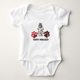 Happy Pawliday - Weihnachts-Urlaub Baby Bodysuit Strampler