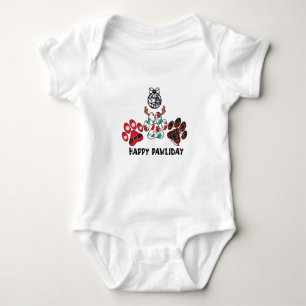 Happy Pawliday - Weihnachts-Urlaub Baby Bodysuit Strampler