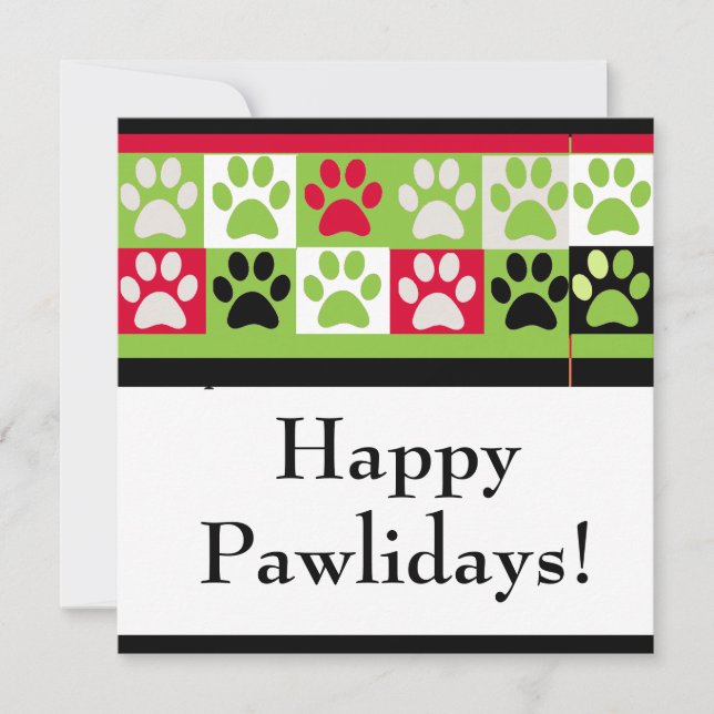 Happy Pawlidays Card (Vorderseite)