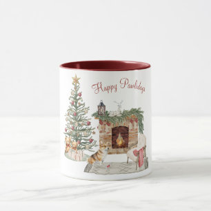 Happy Pawlidays Christmas Dog - Corgi Tasse