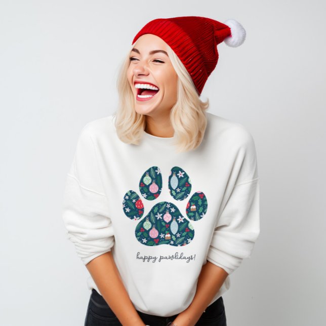 Happy Pawlidays Christmas Hund Lover Sweater Sweatshirt (Von Creator hochgeladen)
