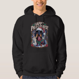 Happy Pawlidays Dackel Frohe Weihnachtsfeiertage Hoodie