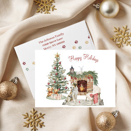 Happy Pawlidays Dog Design - Borzoi Feiertagskarte