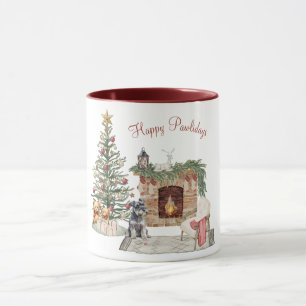 Happy Pawlidays Dog Design - Miniature Schnauzer Tasse