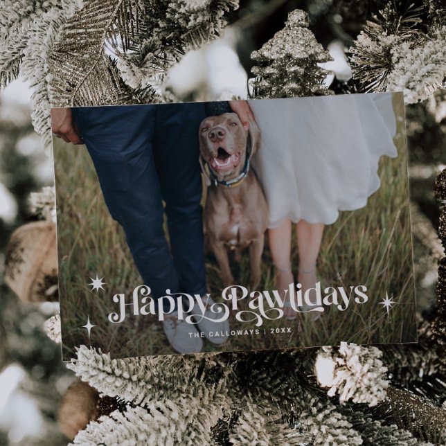 Happy Pawlidays Dog Horizontal Foto Weihnachten (Von Creator hochgeladen)