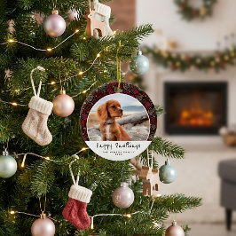 Happy Pawlidays Dog Pet Foto Eine Reihe Weihnachte Keramik Ornament