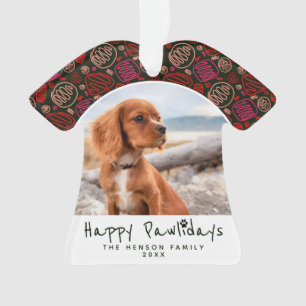 Happy Pawlidays Dog Pet Foto Eine Reihe Weihnachte Ornament