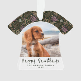 Happy Pawlidays Dog Pet Foto Eine Reihe Weihnachte Ornament