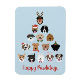 Happy Pawlidays Dog Weihnachtsbaum Magnet
