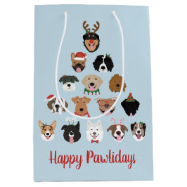 Happy Pawlidays Dog Weihnachtsbaum Mittlere Geschenktüte