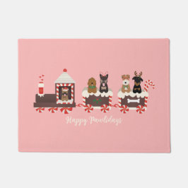 Happy Pawlidays Dog Weihnachtszug Fußmatte