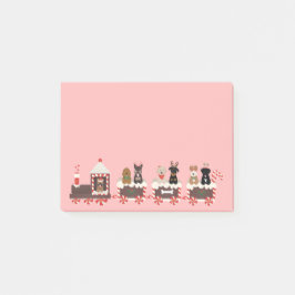 Happy Pawlidays Dog Weihnachtszug Post-it Klebezettel