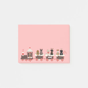 Happy Pawlidays Dog Weihnachtszug Post-it Klebezettel