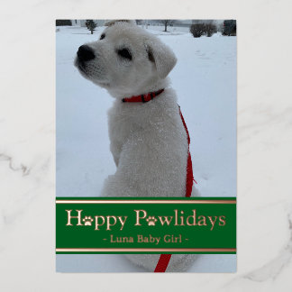 Happy Pawlidays Folien Feiertagskarte
