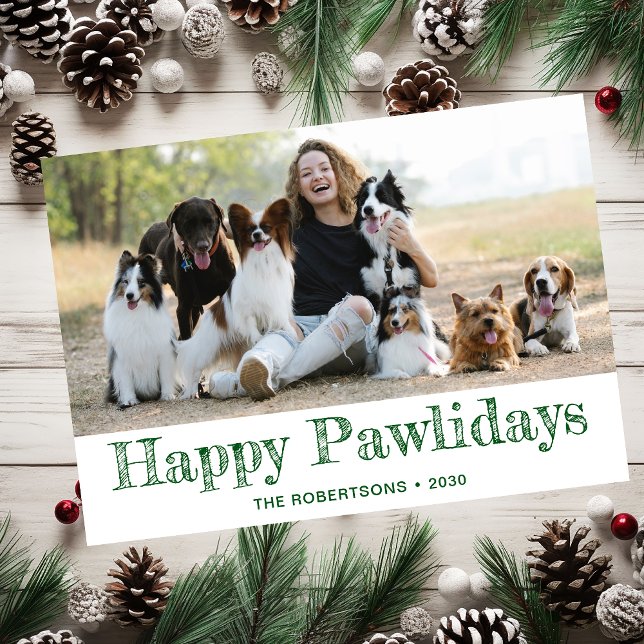 Happy Pawlidays Foto Feiertagskarte (Von Creator hochgeladen)