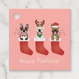 Happy Pawlidays French Bulldogs Christmas Strumpf Geschenkanhänger
