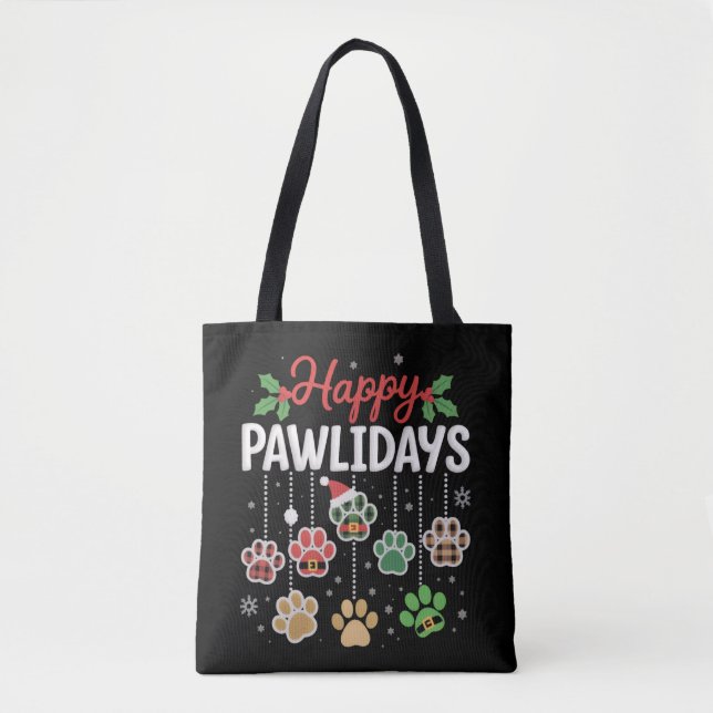 Happy Pawlidays Funny Christmas Dog Paw Xmas Dogs  (Vorderseite)