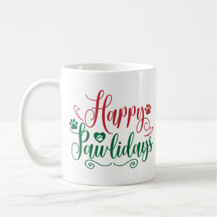 Happy Pawlidays Funny Christmas Kaffeetasse