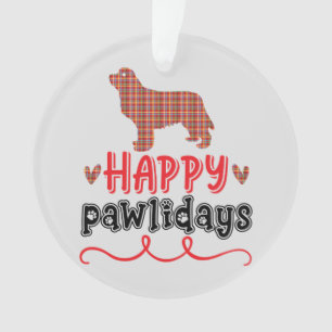 Happy Pawlidays   Funny Word Puff Ornament