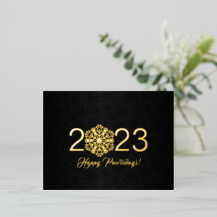 Happy Pawlidays Glück 2023 Folien Feiertagspostkarte