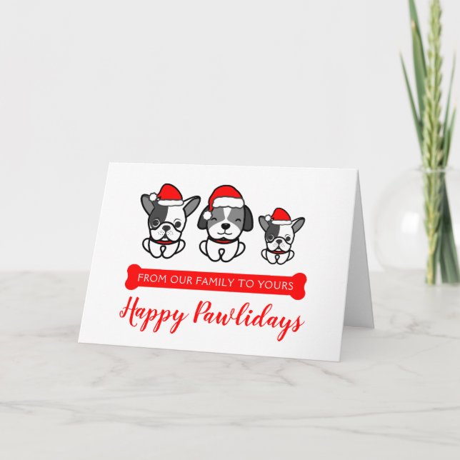 Happy Pawlidays Karte (Vorderseite)