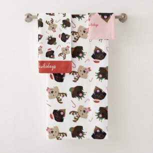 Happy Pawlidays Labrador Retriever Hunde Badhandtuch Set