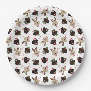 Happy Pawlidays Labrador Retriever Hunde Pappteller