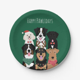 Happy Pawlidays Niedliche Weihnachten Pappteller