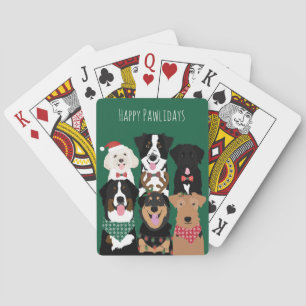 Happy Pawlidays Niedliche Weihnachten Spielkarten