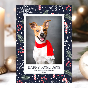Happy Pawlidays Pet Holiday Foto Card
